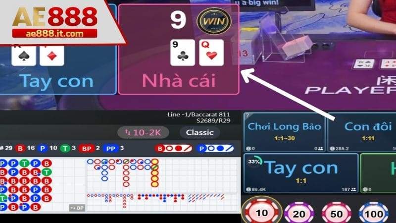 Chờ kết quả ván bài Baccarat để nhận thưởng nếu thắng