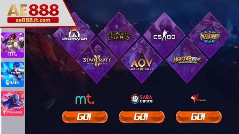 Chọn danh mục Esports trên sảnh chính AE888