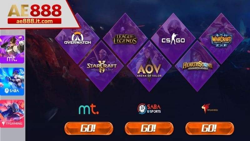 Chọn danh mục Esports trên sảnh chính AE888