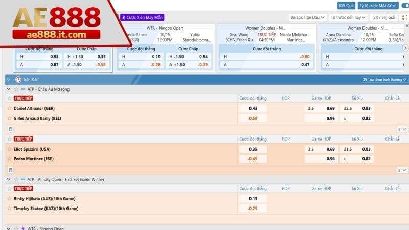 Chọn kèo đặt cược