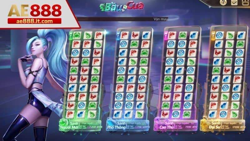 Chọn phòng chơi bầu cua theo mức độ phù hợp