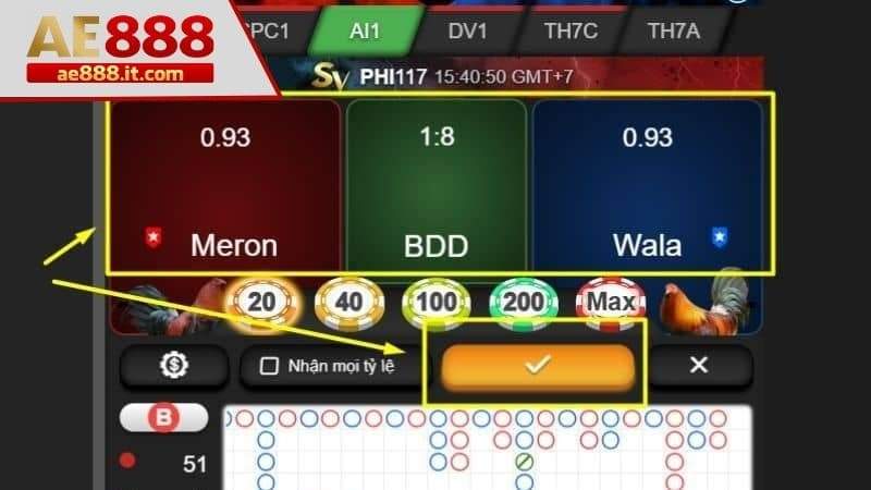 Đặt cược vào các bên mà bạn dự đoán sẽ chiến thắng