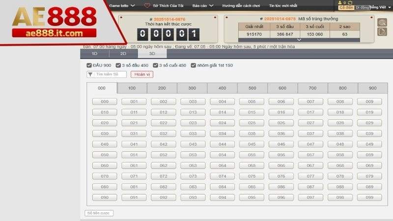 Kiểu chơi số đề 3D Thái